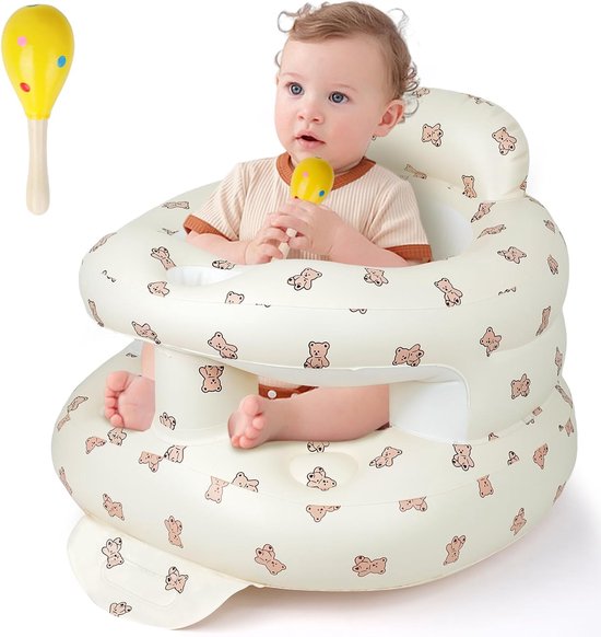 Opblaasbare Baby Zithulp - Babystoel Badstoel - Baden en Reizen - Opvouwbaar Zonder Gereedschap