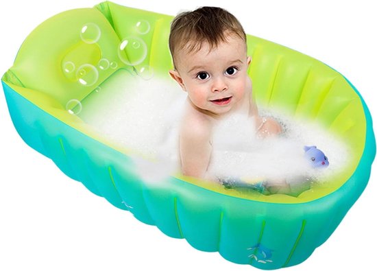Opblaasbare babybadkuip - Peuterbadje draagbaar - Veilig badplezier - Anti-slip ondersteuning - 32.3 x 11 inch - Niet gespecificeerd
