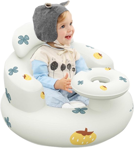 Opblaasbare babyzitje - Baby steunstoel - Comfortabel zitten - Ingebouwde luchtpomp - 49 x 49 x 35 cm - A