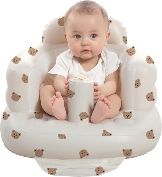 Opblaasbare babyzitje met ingebouwde pomp voor baby's vanaf 3 maanden