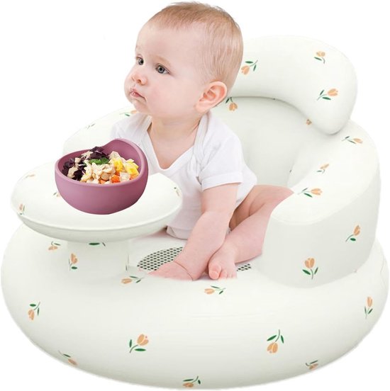 Opblaasbare Kinderstoel - Baby Zomerstoel - Comfortabel Zitten - Geïntegreerde Luchtpomp - 49 x 35 cm - C