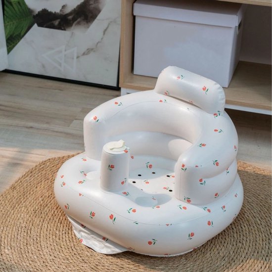 Opblaasbare Kinderstoel voor Baby's vanaf 3 Maanden - Draagbare Zitting en Leersstoel - tulp