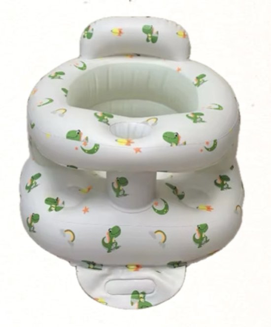 Opblaasstoel dino - Opblaasbare Baby Stoel - Zelfopblazend Kinderzitje voor baby´s vanaf 4 maanden - Zacht en Veilig Baby Stoeltje - Ideaal voor thuis, Vakantie & Bezoek - Babystoel - Baby Zitje - Kraamcadeau van Merkloos