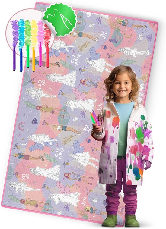 Opgerolde foam kleurmat 200 x 120 x 0,3 cm Ricokids RK-343 van Ricokids