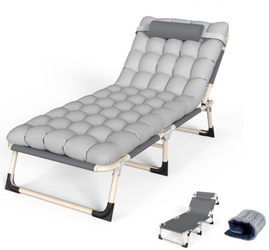 Opklapbaar bed voor kamperen en reizen, stevig, opvouwbaar, lichtgewicht, voor volwassenen, inclusief matras