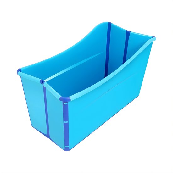 Opvouwbaar Baby Bad / Draagbaar Bad – Met Afvoerbuis en Stop – Voor Personen tot 1,60 m – Blauw