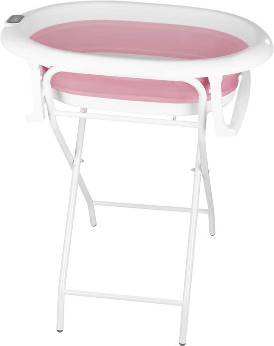 Opvouwbaar Babybad - Babybadje met standaard - Baby Veilig Wassen - Inclusief Thermometer & Zitting