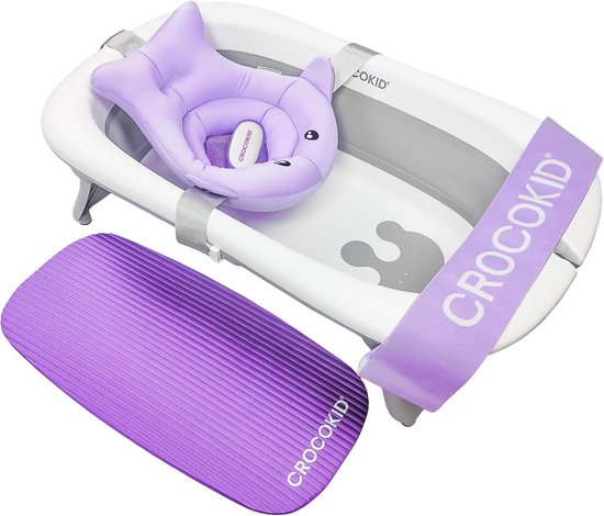 Opvouwbaar Babybad met Zitje en Accessoires | 0 tot 5 Jaar | Draagbaar Reisbad