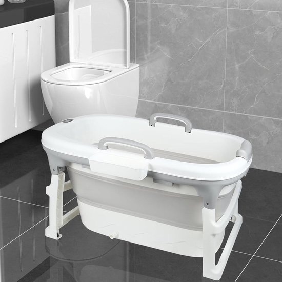 Opvouwbaar Babybad - XXL Babydouche - Veilig Wassen - Antislip Voeten - 99 x 62 x 53 cm - Grijs