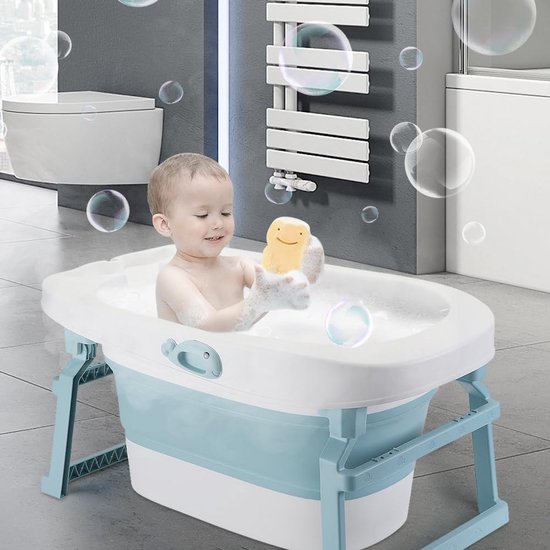 Opvouwbaar Babybad XXL met Douchezitje en Antislip, 1-7 Jaar