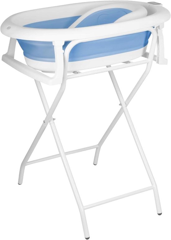 Opvouwbaar Babybadje - Babybad met standaard - Veilig Baden - Inclusief Thermometer 2.0 - 64 x 46 x 90 cm