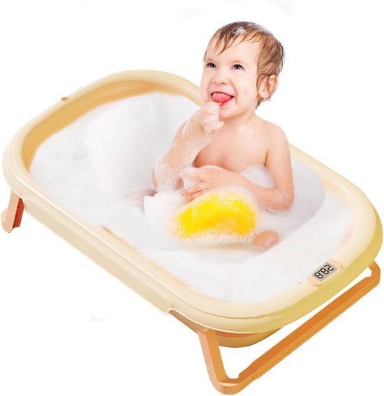 Opvouwbaar Babybadje - Babydouche Wasbak - Veilig Baden - Temperatuur Gevoelig - 81 x 52 x 21 cm - Roze
