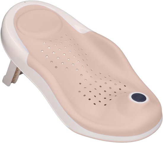 Opvouwbaar Babybadje - Draagbaar Badje - Veilig Babybadje - Ingebouwde Thermometer - 55 x 31 x 11 cm - Roze