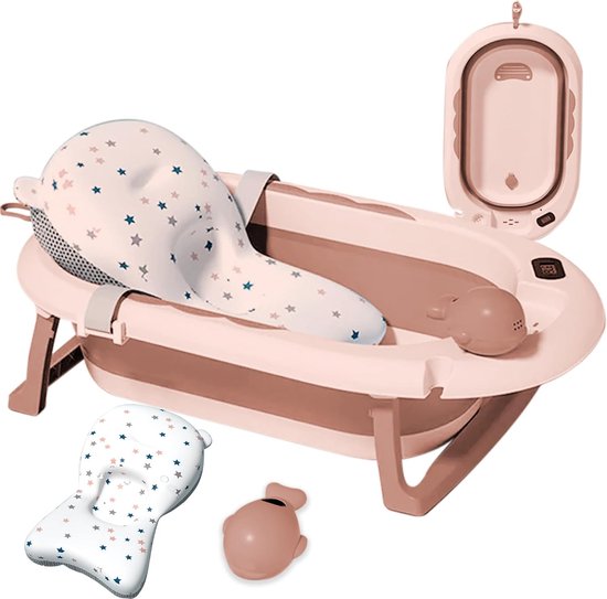 Opvouwbaar Babybadje met Ingebouwde Digitale Thermometer en Antislip Coating van Alecto