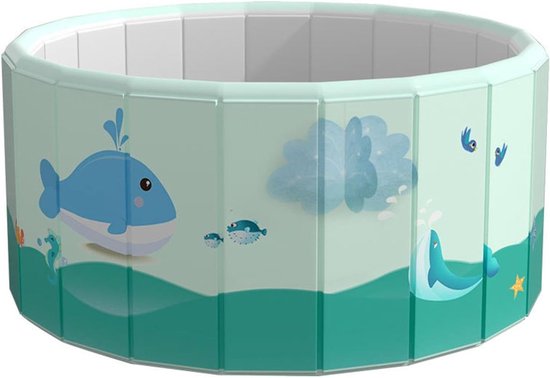 Opvouwbaar Kinderbadje - Draagbaar Zwembad - Waterpret Zomer - Niet-opblaasbaar Ontwerp - 150 cm - Blauw