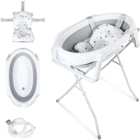 Opvouwbare Babybadkuip met Temperatuursensor en Badmat - 80 cm