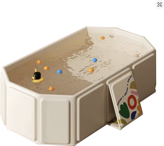 Opvouwbare badkuip voor kinderen - Peuterbad met aftapplug - Opvouwbaar baby douchebak - Katten en hond was douchebak van Merkloos