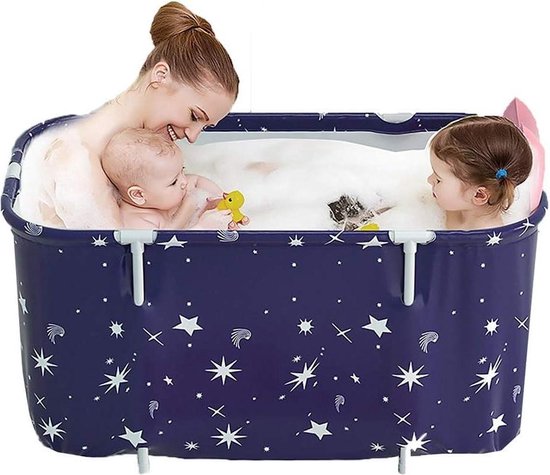 Opvouwbare badkuip voor volwassenen en kinderen - Draagbare badkuip van kunststof - Extra grote mobiele spa badvat 120 cm van Keteler.