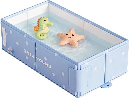 Opvouwbare badkuip - Waterbak douche - Kinderen badderen - Direct bruikbaar - 76 x 40 x 21 cm - Blauw