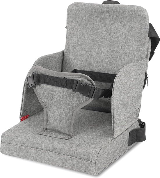 Opvouwbare Draagbare Booster Seat voor Eetkamerstoel - Grijs Wasbaar Booster Kussen voor Baby en Kind - Antislip Kinderstoel Zitting met Sterkere Ondersteuning van Merkloos