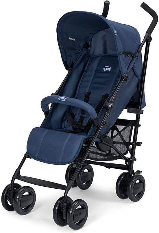 Opvouwbare Lichtgewicht Kinderwagen van 0 Maanden tot 15 kg - Verstelbare en Compacte Wandelwagen - Veiligheidsbeugel en Slaapstand - Paraplu Buggy - Blauw Buggy inklapbaar vliegtuig van Bebeconfort