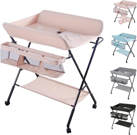 Opvouwbare Luiertafel met Badje 2-in-1 voor Baby's - Draagbaar en Ergonomisch