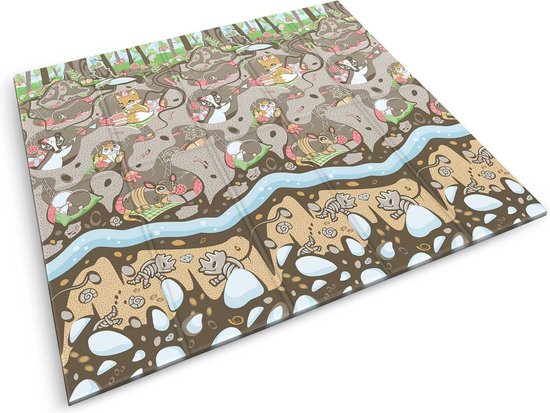 Opvouwbare schuimmat 200 x 180 x 1 cm Nukido NK-340 oceaanland van Nukido