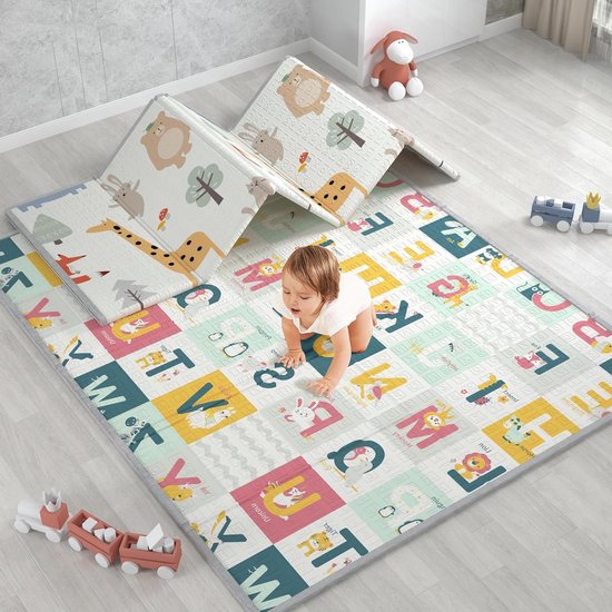 Opvouwbare schuimrubberen speelmat 191 x 158 cm - Waterdicht - Voor vloerspellen en kruipen van Floanê