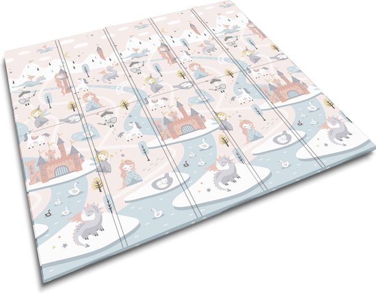 Opvouwbare speelmat - schuim - 200x180x1 cm van Hakuna Mat.
