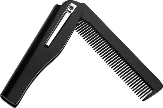 Opvouwbare zakkam voor mannen - Handgemaakt, mini, inklapbaar - Fijne tanden - Voor dagelijkse verzorging en styling - Baard, snor, mannenolie van Wildwest Duitsland