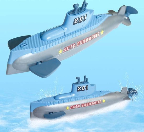 Opwindbaar badspeelgoed voor kinderen - onderwaterspeelgoed zwemwaterspeelgoed - bad-douchespeelgoed - onderdompelbaar bootspeelgoed - cadeau voor kinderen jongens - hemelsblauw van Hemingway.