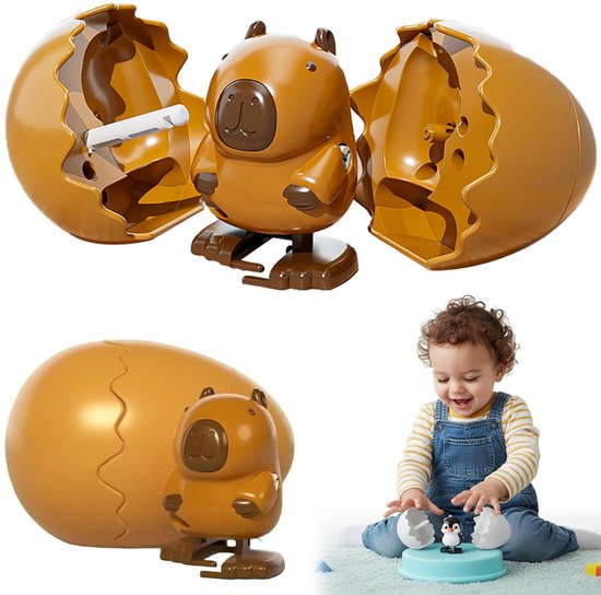 Opwindspeelgoed Voor Kinderen, Opwindbare Verrassings-eieren, Speelgoed Met Uitkomende Dieren, Herbruikbare Opwindbare Dinosaurus-eieren, Rondlopend Speelgoed Met Dieren, Geschikt Voor Kinderfeestjes En Als Paasgeschenk – Capibara van Merkloos