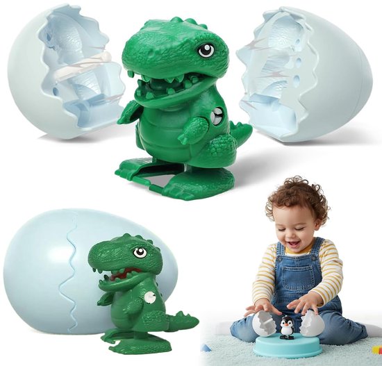 Opwindspeelgoed Voor Kinderen, Opwindbare Verrassings-eieren, Speelgoed Met Uitkomende Dieren, Herbruikbare Opwindbare Dinosaurus-eieren, Rondlopend Speelgoed Met Dieren, Geschikt Voor Kinderfeestjes En Als Paasgeschenk – Dinosaurus