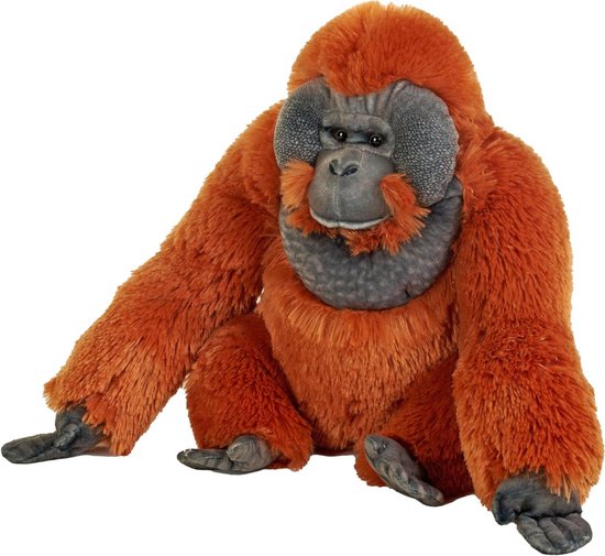 Orangutan Pluche Speelgoed - Knuffel Dier - Kinderen Leren - Realistisch Ontwerp - 38 cm - Bruin