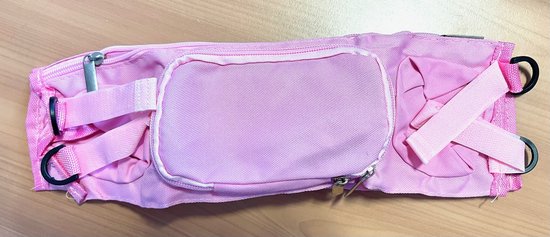 Organizer kinderwagen - Bekerhouder - Flessenhouder - Luiertas kinderwagen - Universeel - Buggy organizer - Fleshouder - Licht Roze van Alecto