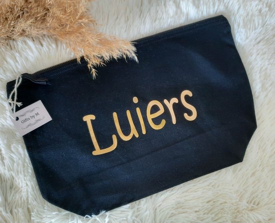 Organizer - Luiers - Etui - Luiertas - Verschoningsdoekjes - Baby - Opbergtas - Katoen - Zwart - Goud - Kraamcadeau van Merkloos