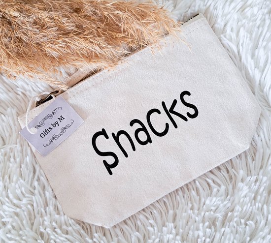 Organizer - Snacks - Gifts by M - Tussendoortjes - Etui - Luiertas - Baby - Opbergtas - Katoen - Naturel - Kraamcadeau van Gifts by M