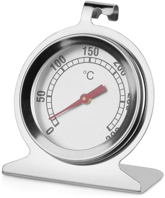 Orion - Oven Thermometer - Roestvrijstaal - 0 tot 300°C - Stabiele Basis