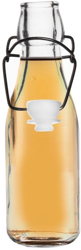 Orion Retro Serie - Glazen Fles met Clip - 290 ml - Retro Stijl - Silicone Afdichting