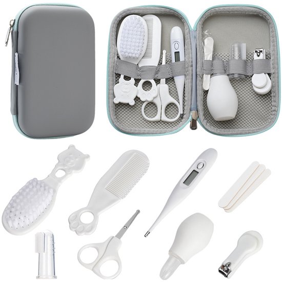 OUYLAF Baby Verzorging Set - Baby Verzorgingsset - baby verzorgingsproducten - Baby Manicure Set - Baby Borstel - baby borstel en kam - Kraamcadeau - 8pcs van Merkloos