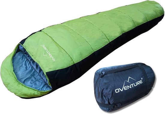 Oventure Everest slaapzak - mummiemodel - 230 x 80 / 60 cm, incl. compressietas van Oventure
