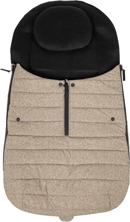 Overgangsvoetenzak Kinderwagen - Baby Voetenzak - Comfortabel Reizen - Traagschuim Hoofdsteun - Universeel - Beige