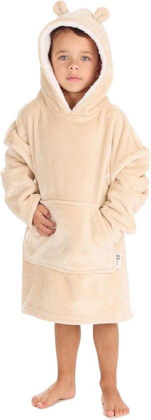 Oversized Knuffel Hoodie deken Trui met 3D Oren voor Peuters en Kinderen (18 Mnd - 6 Jaar)