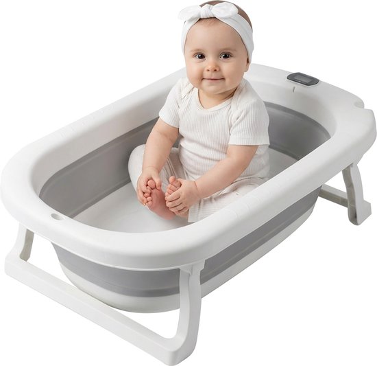 OVRIA - Baby badje opvouwbaar - Multifunctioneel - Wasmand - opbergmand - speelgoed opslag - Babybadje - Grijs van Merkloos