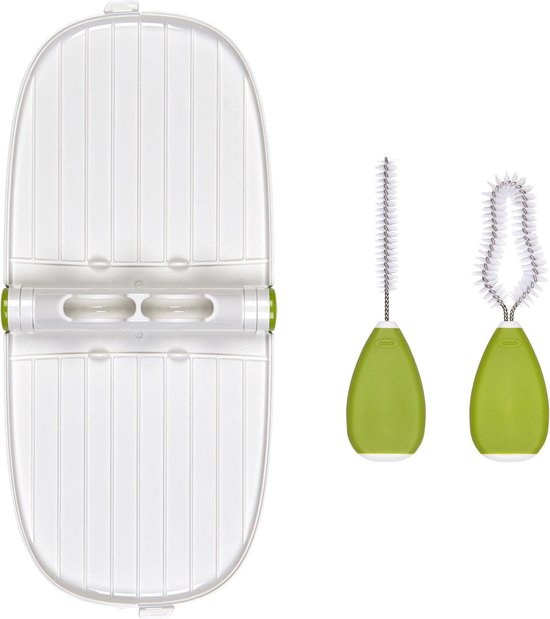 OXO tot Borstkolf reiniging set voor onderweg - Flessenborstel - Reisset- Flessenborstel reiniger -Green van OXO
