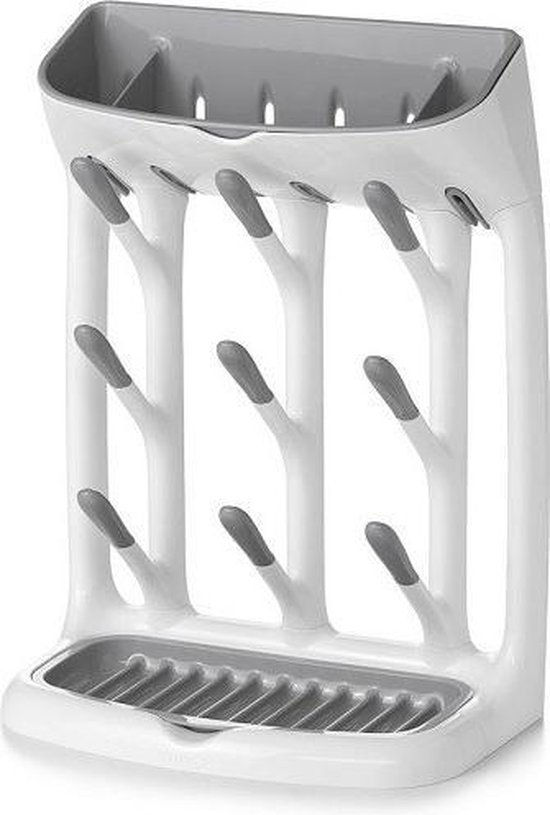 OXO tot Flessendroogrek baby - Compact flessenrek - Flessenrek baby - Afdruiprek babyfles - Droogrek flessen baby -Grey van OXO