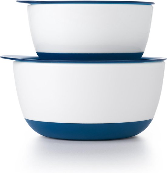 OXO tot Kleine & grote kom - Baby bordje - 2 kommetjes met deksel - Navy van OXO