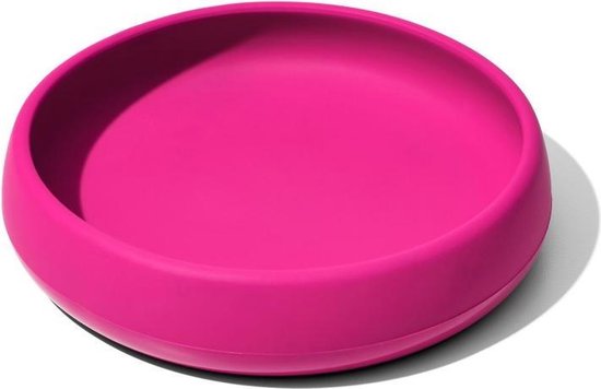 OXO tot Silicone Bord - Babybord - Bord Baby - Babyservies - Servies baby - Bordje -Pink van OXO