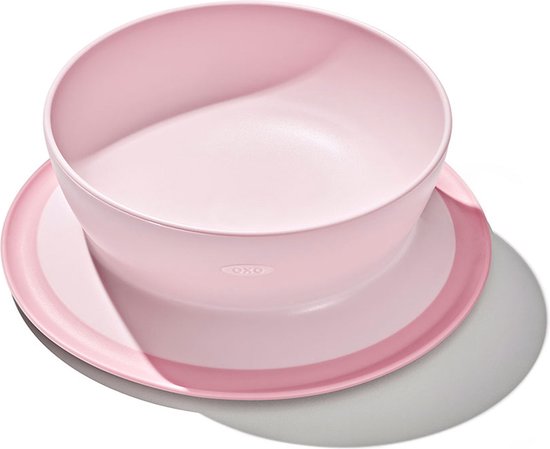 OXO tot Stick & Stay Kom - Babybord - Kinderbord - Bordje zuignap - Baby servies - Blossom van OXO