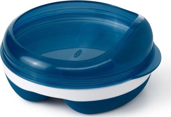 OXO tot Voedingsbord met 2 vakjes - Bord Baby - Babyservies - Servies baby - Bordje - Navy van OXO
